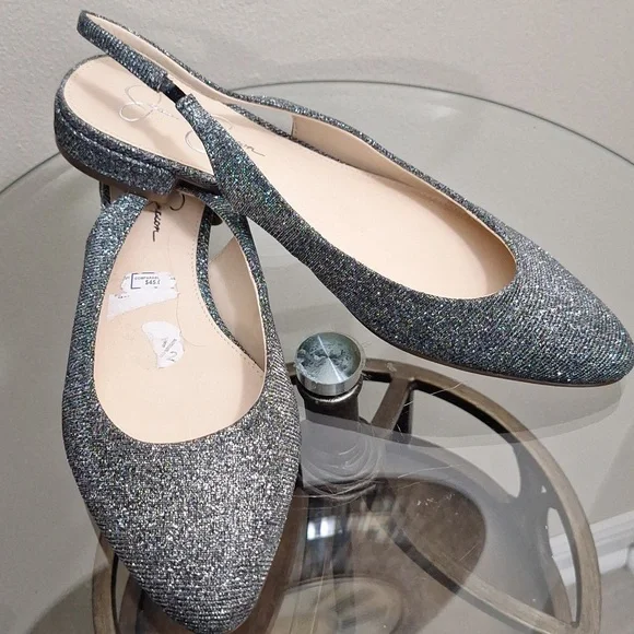 Jessica Simpson Glittery Slingbacks - Picture 1 of 9